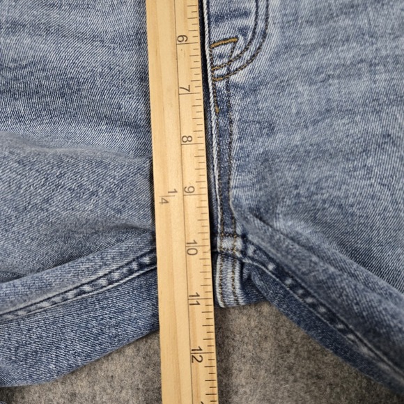 Spanx Kick Flare Jeans Womens Small Blue Denim Pull On Wide Leg Cropped - Picture 12 of 16